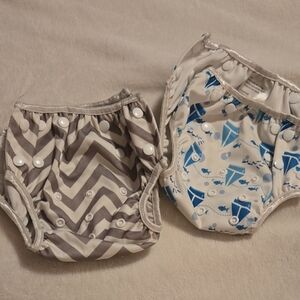 Chevron and Nautical Print Kids Diaper Covers - 2